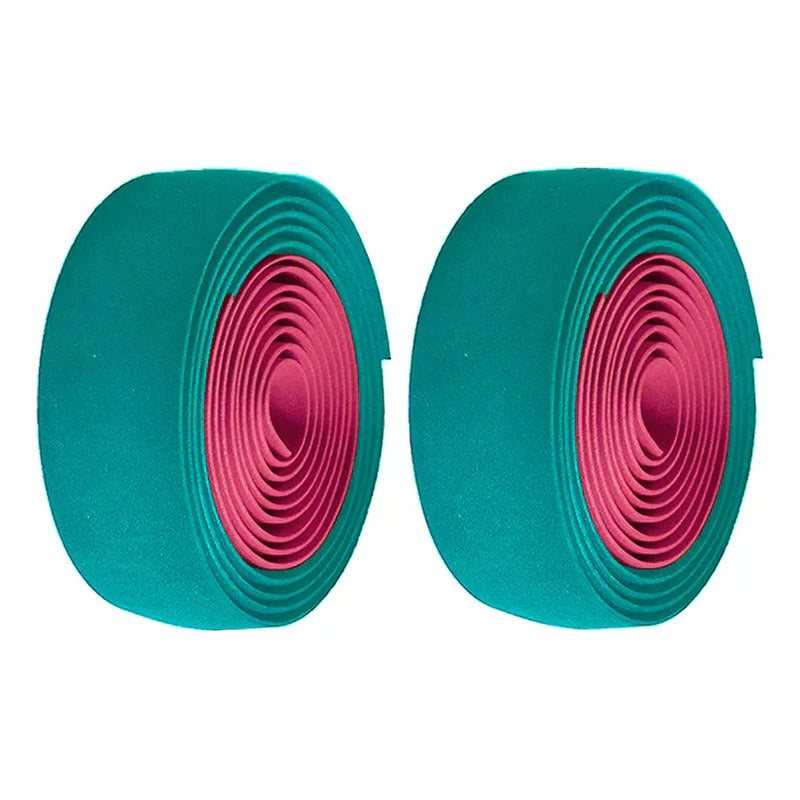 Cinta Manillar Trip Soft Eva Antideslizante Ruta Gravel Turquesa Pink