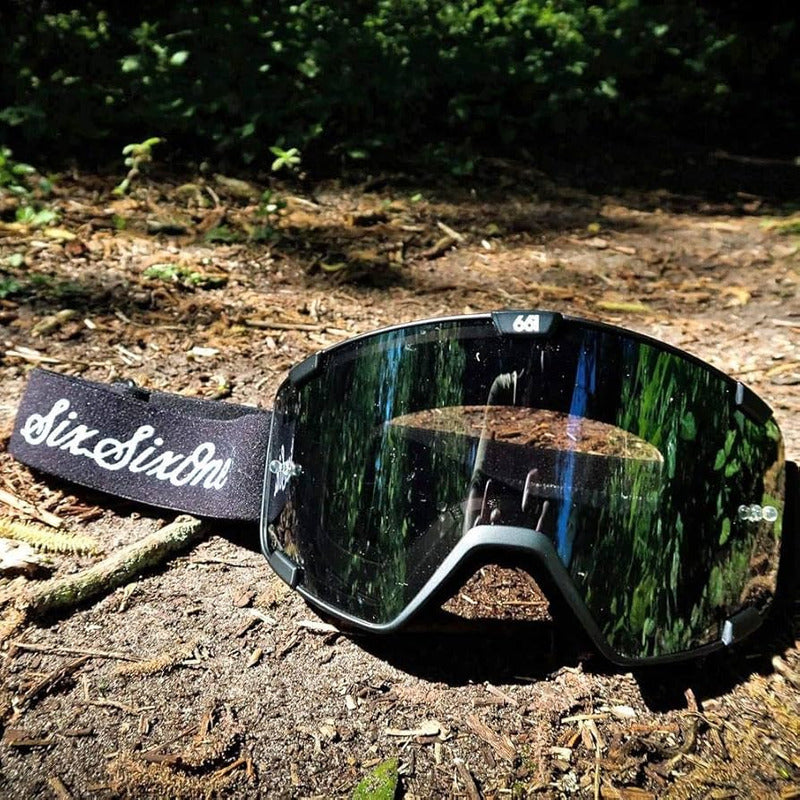 Antiparra Sixsixone 661 Radia Script L Negro Mtb Enduro Dh - Clear Smoked - Negro