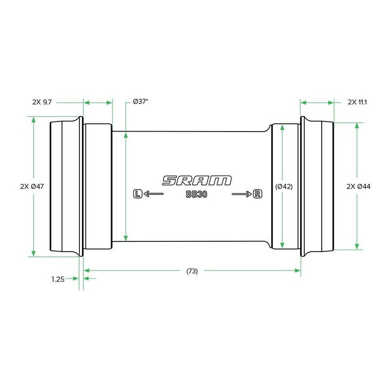 Motor Sram Dub Pressfit Pf30 68/73mm Mtb Ruta Mi tienda-Repuesto-de-bicicleta