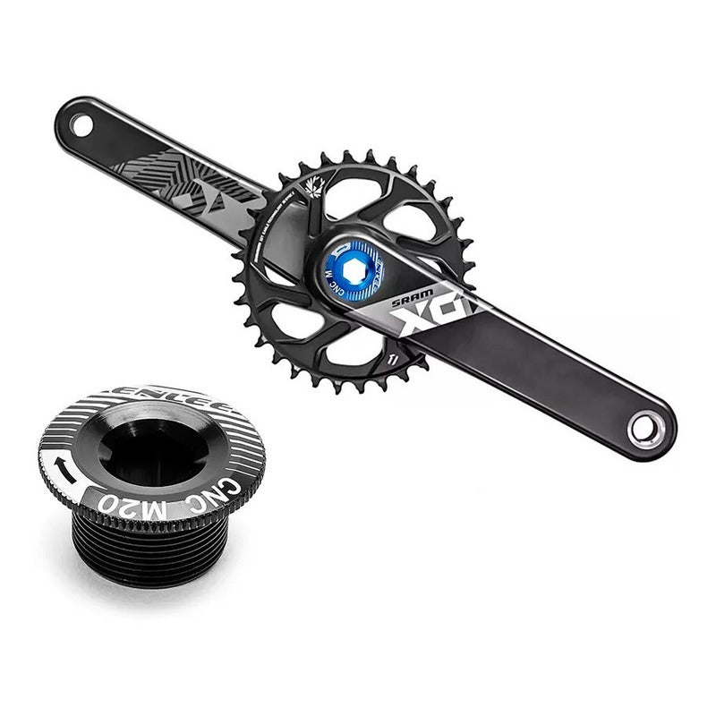 Tapa Perno Aprieta Bielas Volante M20 Aluminio Para Shimano - M20 NEGRO