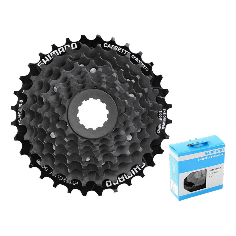 Piñon Shimano Cassette Hg 8v 12-32t Cs-hg200-8 Tourney Mtb Negro 12 32