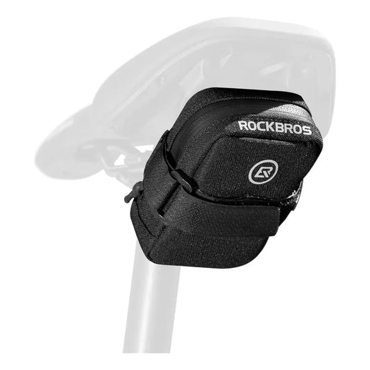 Bolso Alforja Para Sillín Bicicleta Compacto Rockbros Negro