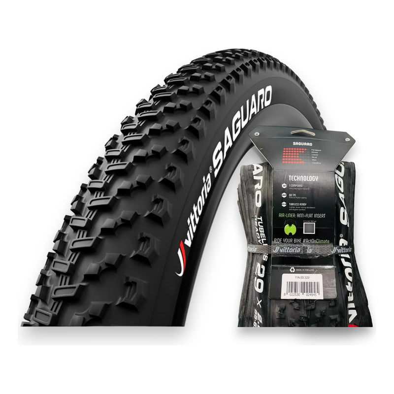 Neumatico Aro 29 X 2.25 Vittoria Saguaro Xc Black Tubeless Negro