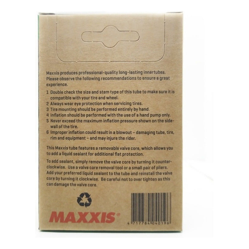 Camara Maxxis Aro 27.5 X 1.75/ 2.40 Valvula Schrader Auto Mi tienda-Repuesto-de-bicicleta