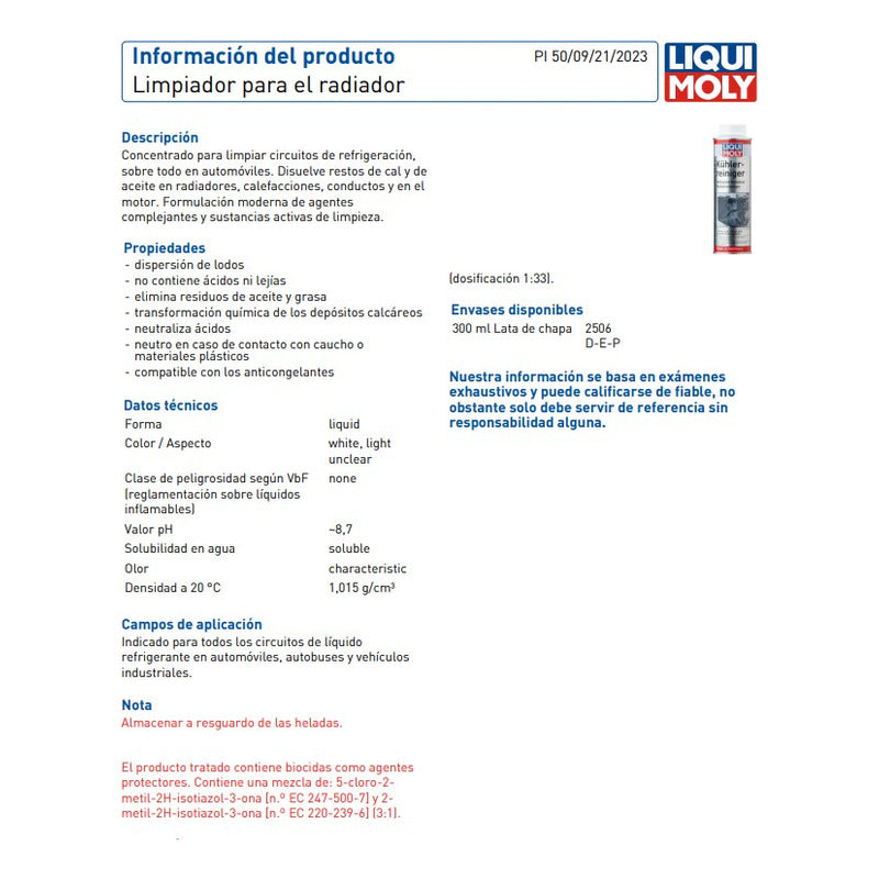 Aditivo Limpia Radiador Radiator Cleaner Liquimoly 300ml Mi tienda-Repuesto-de-bicicleta