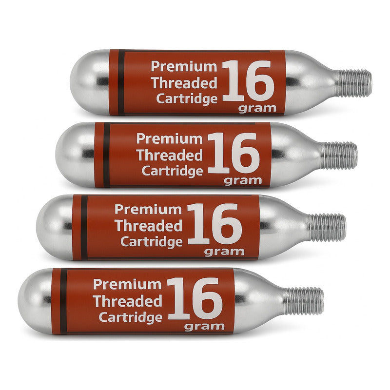 Pack 4 Cilindros Cartuchos Co2 16 Gramos C/ Rosca Ciclismo Mi tienda-Repuesto-de-bicicleta