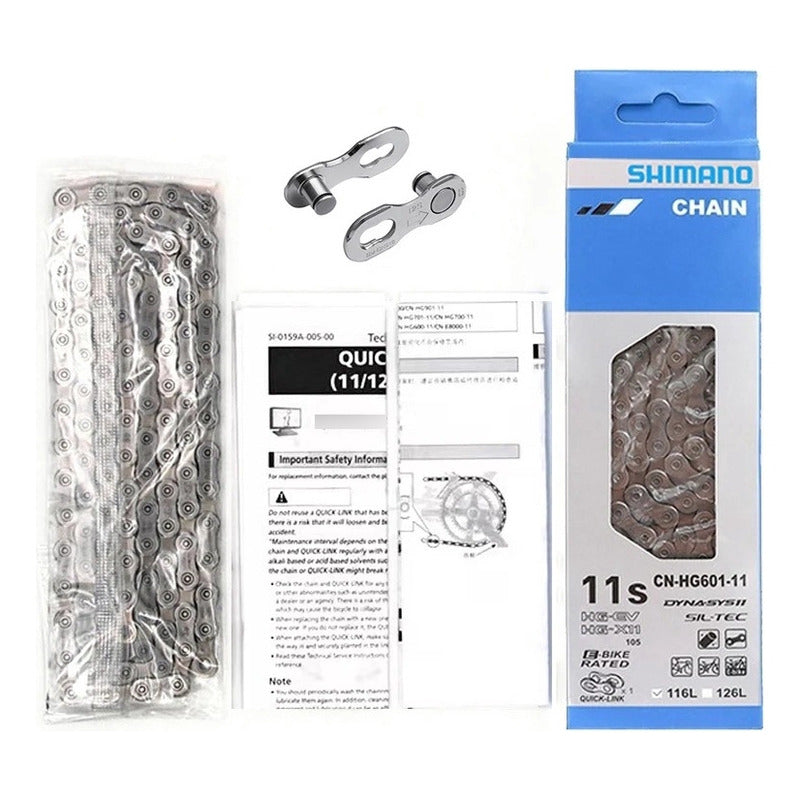 Cadena Bicicleta Shimano Deore / 105 Hg601 11v Original Plateado