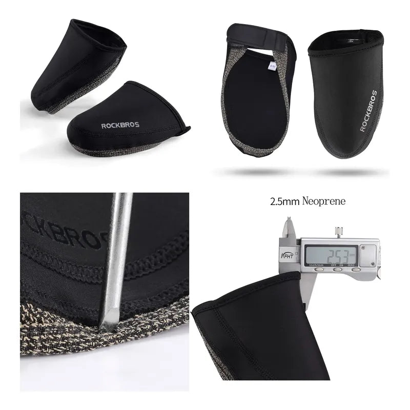 Cubre Zapato Calzado Termico Viento Impermeable Bicicleta Negro S-m