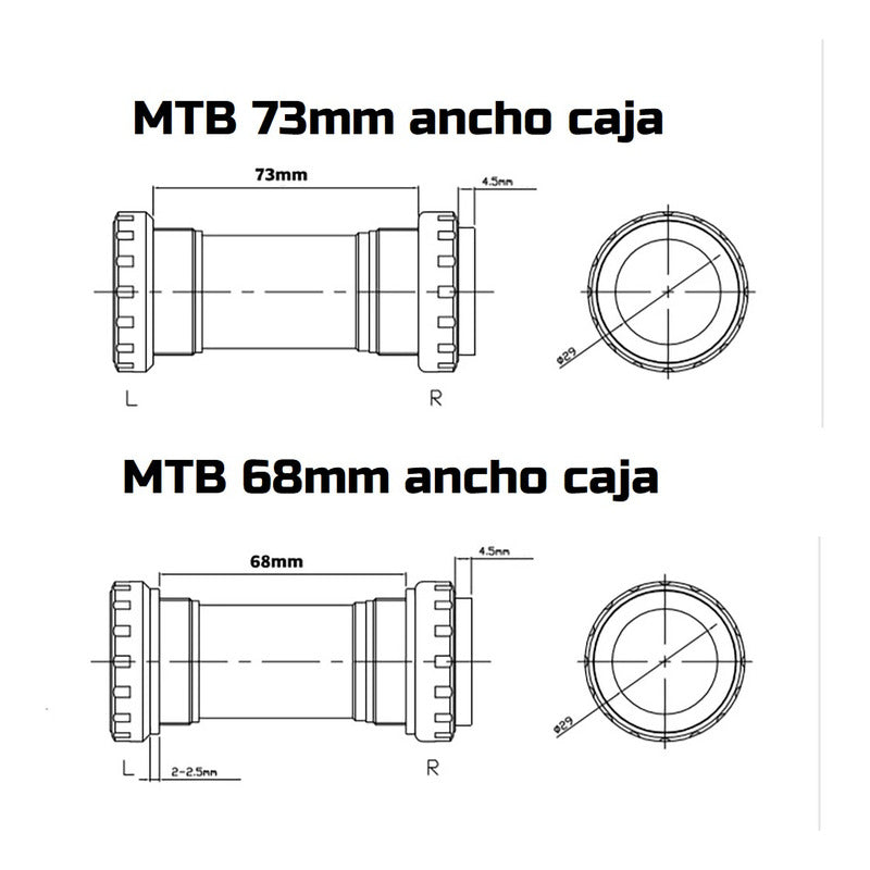 Motor Integrado Roscado Bsa 68/73mm Para Bielas Sram Dub Mi tienda-Repuesto-de-bicicleta