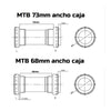 Motor Integrado Roscado Bsa 68/73mm Para Bielas Sram Dub Mi tienda-Repuesto-de-bicicleta