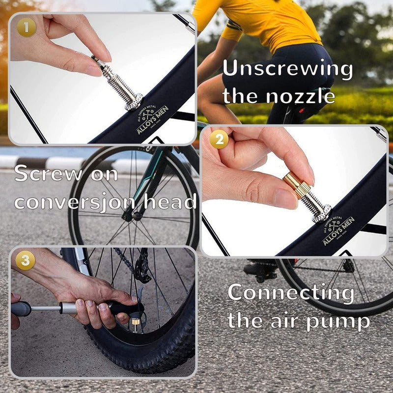 2x Adaptador De Válvula Francesa Presta A Auto Schrader Mi tienda-Repuesto-de-bicicleta