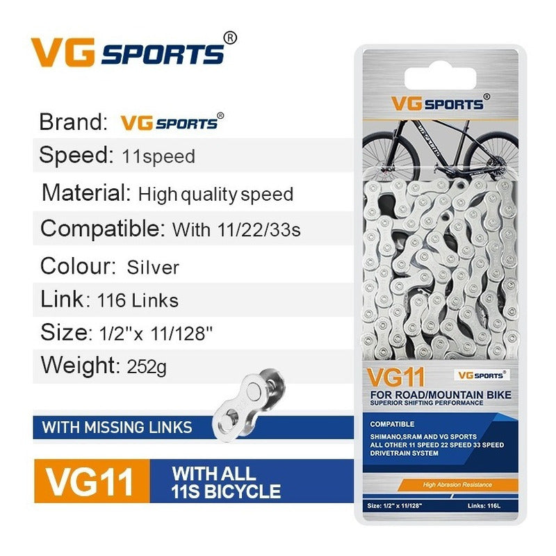 Cadena 11v Velocidades 1x11 Bicicleta Mtb Ruta Ultra Ligera Mi tienda-Repuesto-de-bicicleta