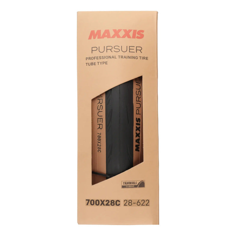 Neumatico 700x28c Maxxis Pursuer Tanwall Kevlar 60tpi Ruta Marrón/negro