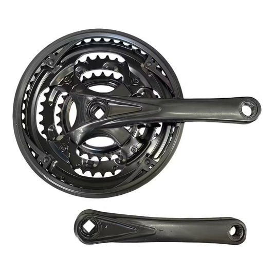 Volante Eje Cuadrado Triple Plato 170mm 28/38/48t Negro Mi tienda-Repuesto-de-bicicleta