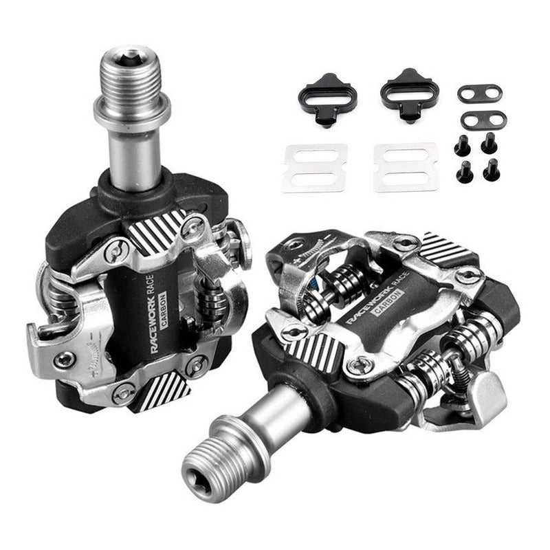 Pedales De Fijación Anclaje Spd Con Calas Mtb Xc Enduro Mi tienda-Repuesto-de-bicicleta