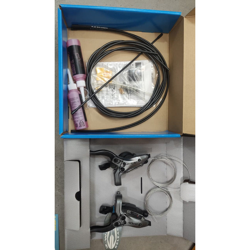 Set Frenos Hidráulico Shimano Alivio M4050 Con Manillas 3x9v