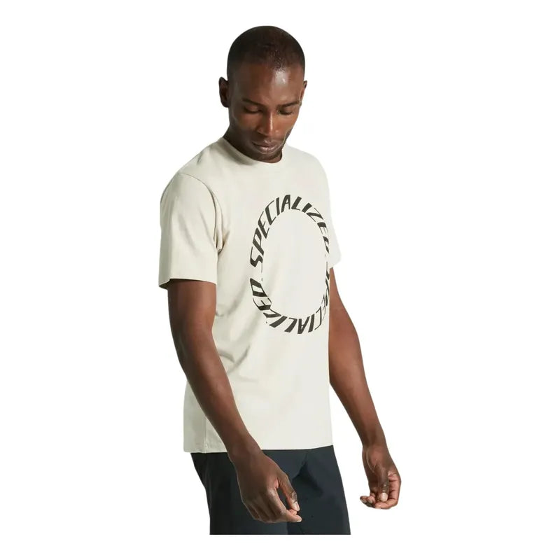 Polera Manga Corta Ciclismo Specialized Twisted Tee Unisex White Mountains L