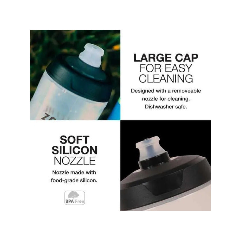 Botella Caramagiola Zefal Magnum Libre De Bpa 975ml Negro Transparente