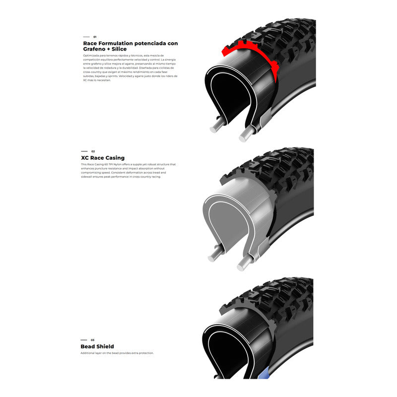 Neumatico 29x2.40 Vittoria Mezcal Race Graphene Tlr Skinwall