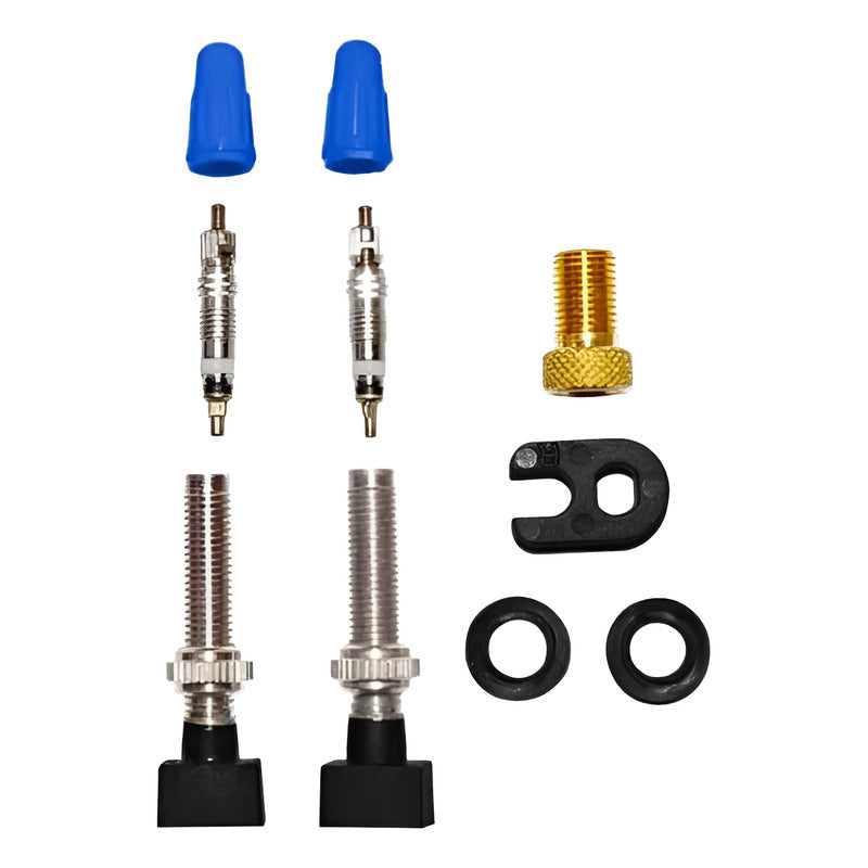 Pack 2 Valvulas Mitas Tubeless Desmontables Bicicleta Presta Mi tienda-Repuesto-de-bicicleta