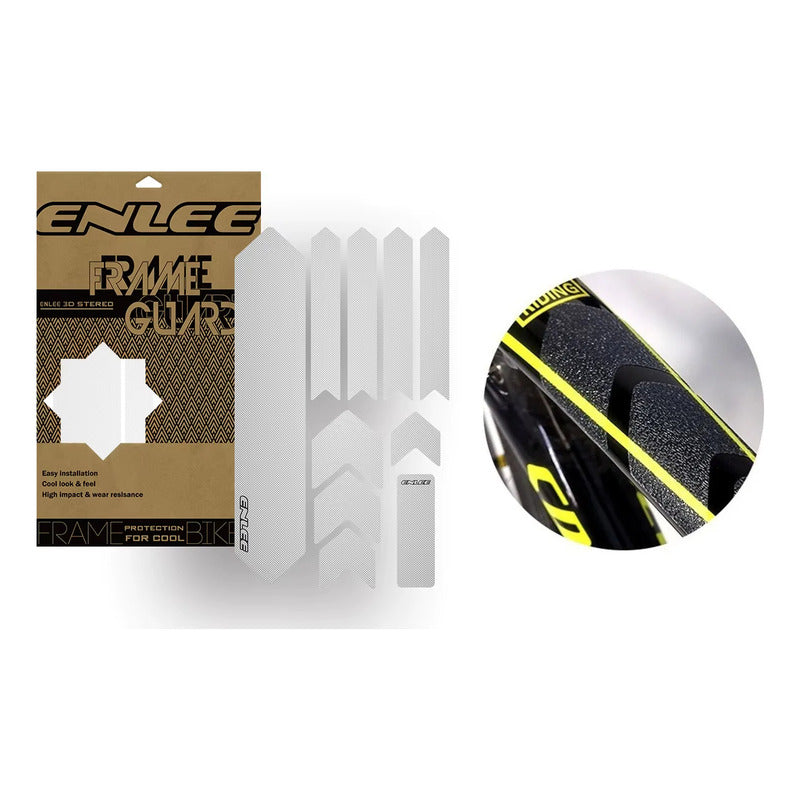 Kit Proteccion Para Cuadro Marcos De Bicicleta Adhesivo 3d Transparente