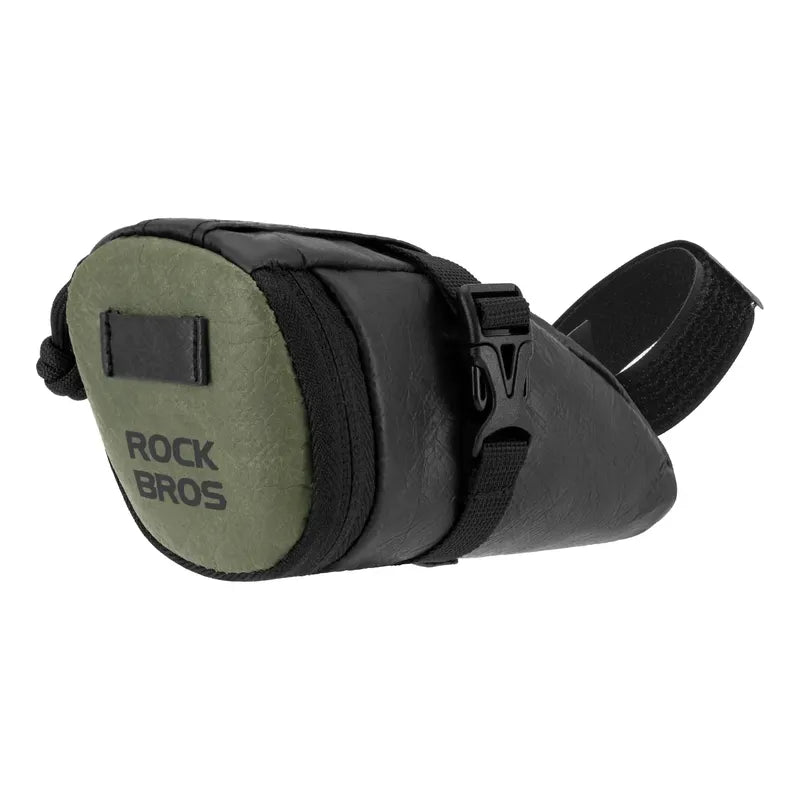 Bolso Para Sillin Bicicleta Impermeable Compacto Rockbros Negro-verde
