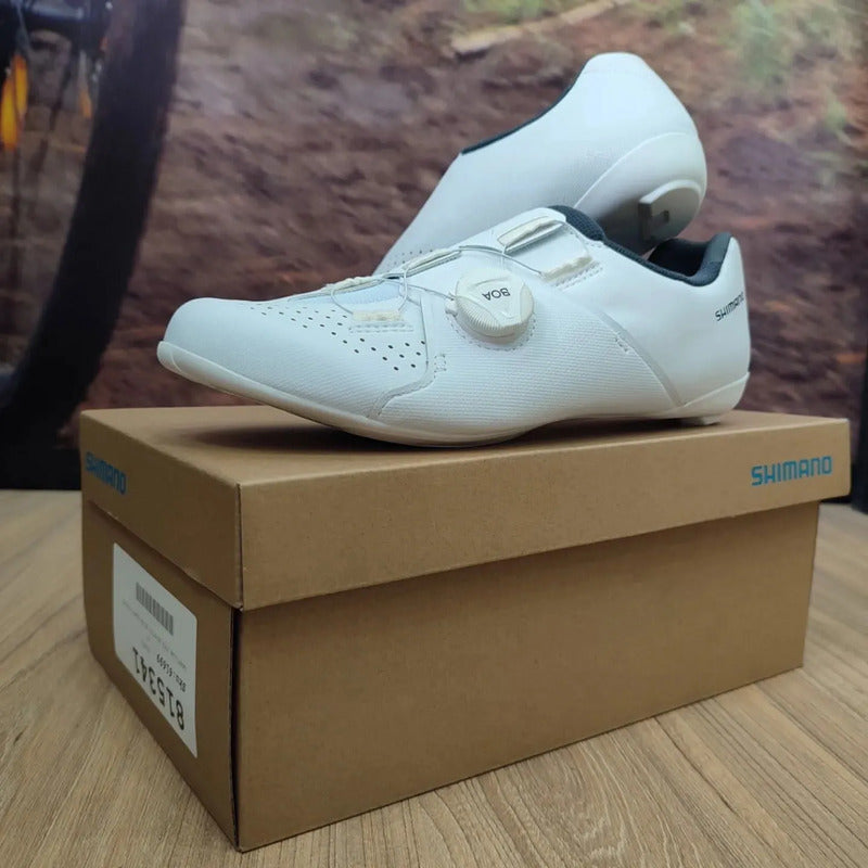 Zapatos Bicicleta Spd Anclaje Shimano Rc3 Carretera Ruta Blanco 43 Eu