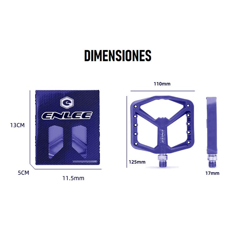 Pedales Bicicleta Plataforma Mtb Enduro Sellados C/ Pines Mi tienda-Repuesto-de-bicicleta