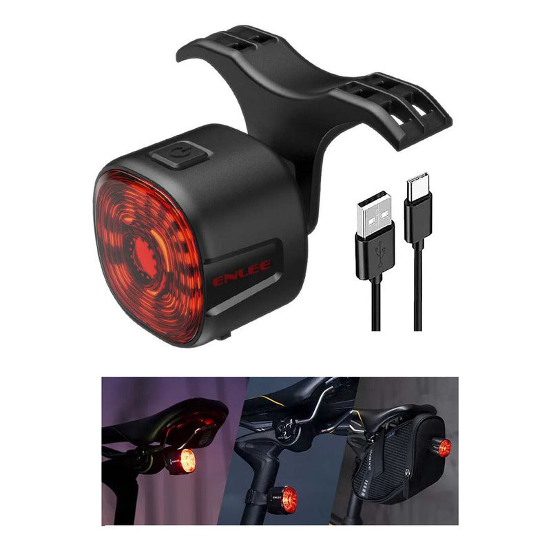 Luz Trasera Led Bicicleta Recargable Usb-c Ip66 Con Sensor Mi tienda-Repuesto-de-bicicleta