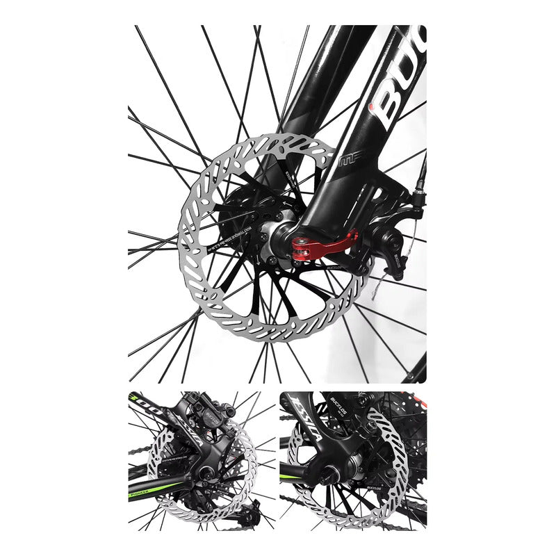 Disco Rotor De Freno Hidraulico 6 Pernos Ozono 203mm Silver-black