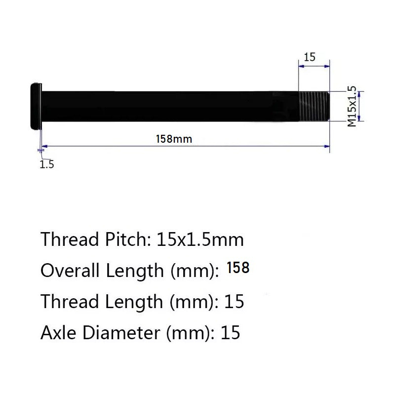 Eje Pasante Delantero Boost 15x110mm Rockshox Reba Sid Lyrik Mi tienda-Repuesto-de-bicicleta