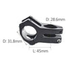 Tee Pontecia 31.8 Aluminio Negro 45mm Mtb Dh Enduro Mi tienda-Repuesto-de-bicicleta
