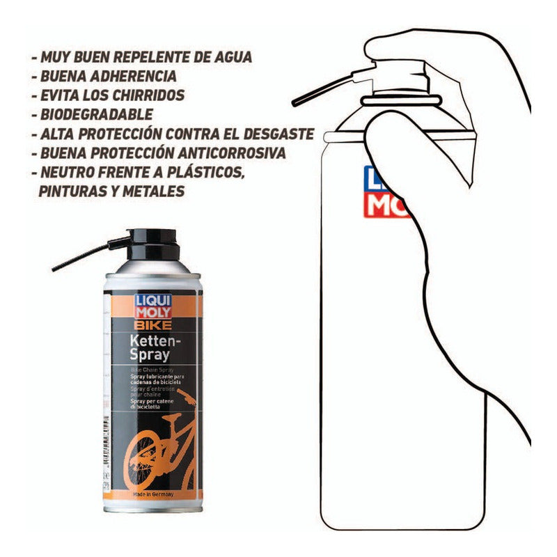Spray Lubricante Cadena Bicicleta Liquimoly 400ml Mi tienda-Repuesto-de-bicicleta
