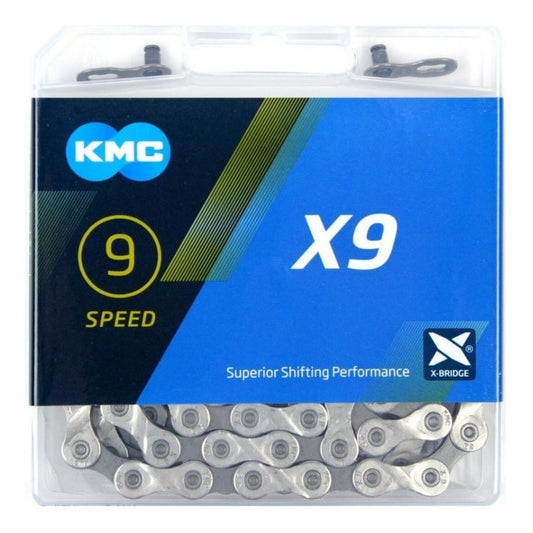Cadena Kmc X9 - 9 Velocidades 116 Eslabones 1x9 2x9 3x9 Mi tienda-Repuesto-de-bicicleta