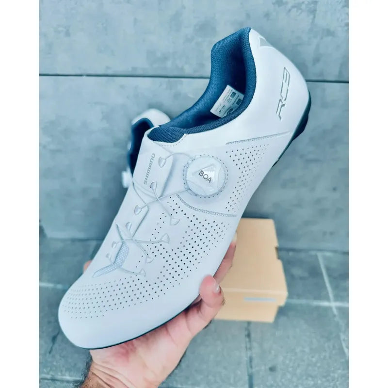 Zapatos Bicicleta Spd Anclaje Shimano Rc3 Carretera Ruta Blanco 43 Eu