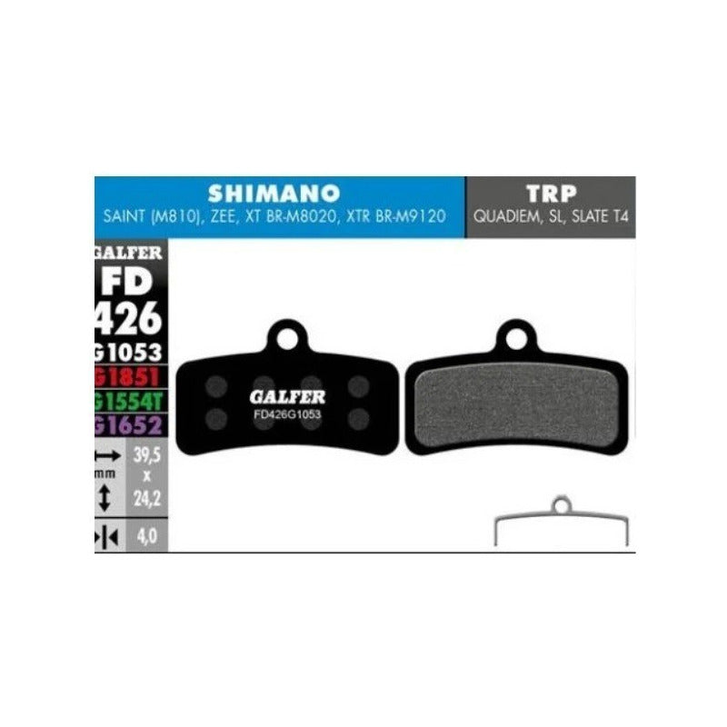 Pastilla Freno Galfer 4 Pistones Shimano 7120/8020/8120/9120 Mi tienda-Repuesto-de-bicicleta