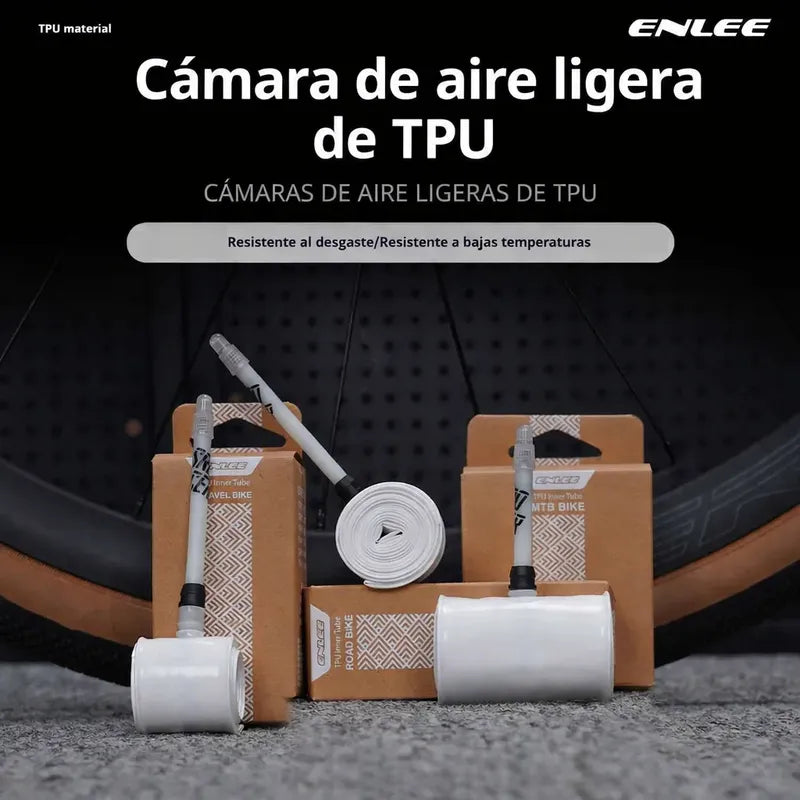 Camara Bicicleta Tpu Aro 700 30/50c Presta 65mm Ligera 45grs Presta Blanco