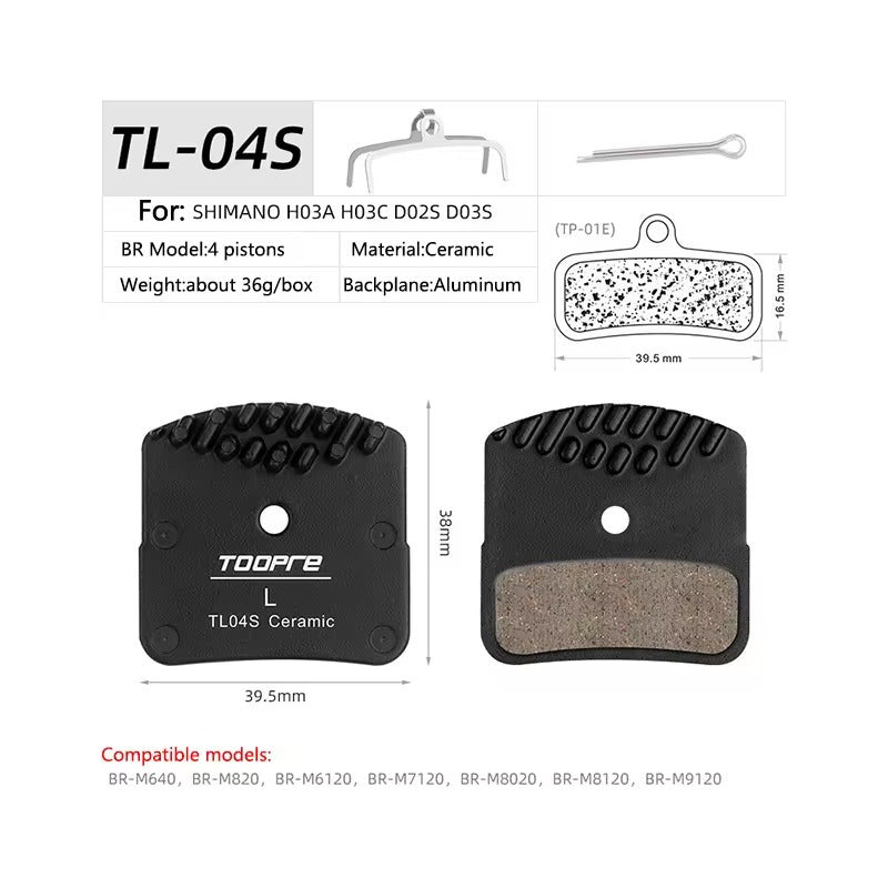 Pastilla Freno Para Shimano 4 Pistones H03a Slx Xt Saint Zee