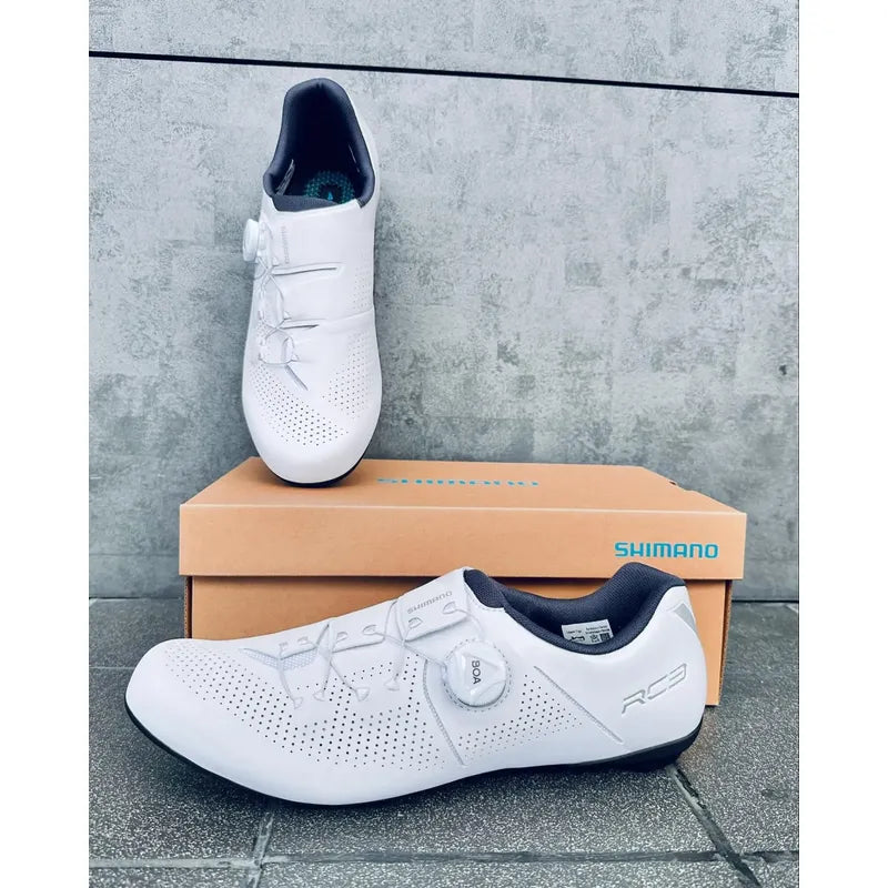 Zapatos Bicicleta Spd Anclaje Shimano Rc3 Carretera Ruta Blanco 43 Eu