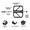 Pedales Bicicleta Plataforma Antideslizante Aluminio C/pines Mi tienda-Repuesto-de-bicicleta