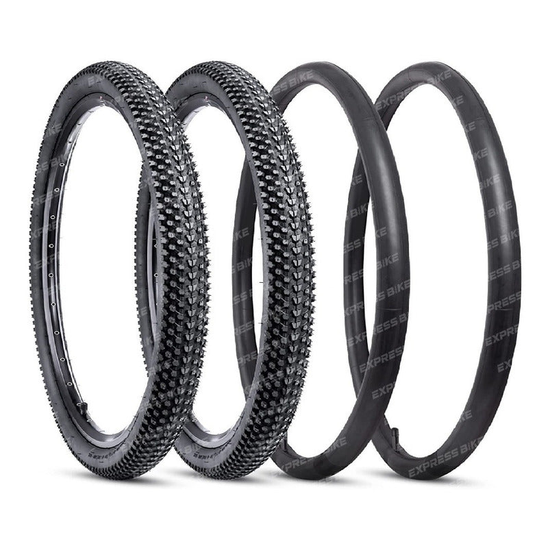 Pack 2 Neumaticos Y Camaras Aro 26 X 2.10 C/ Desmontadores Mi tienda-Repuesto-de-bicicleta