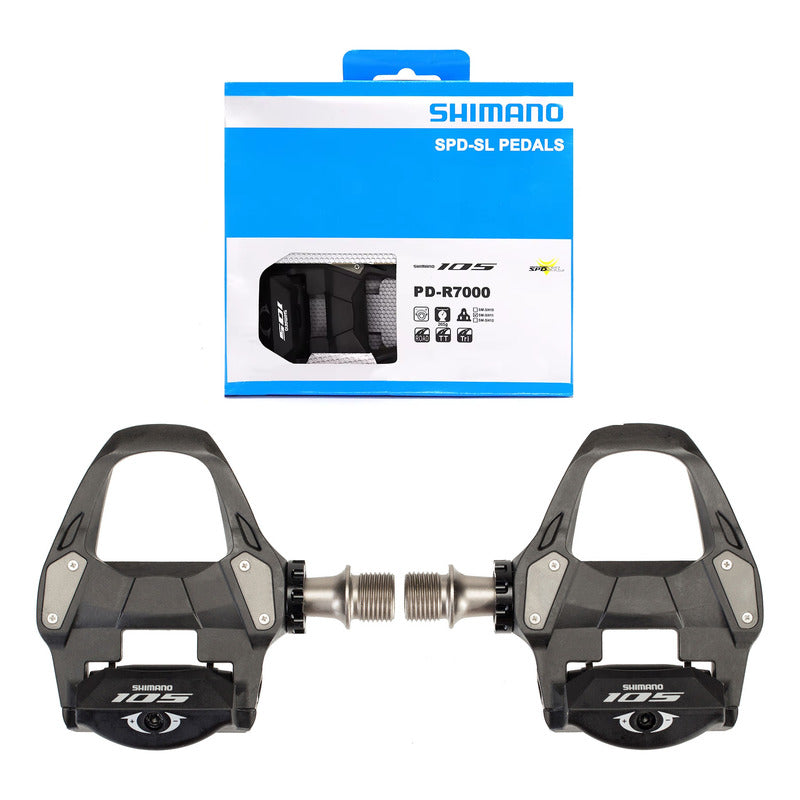 Pedales Anclaje Spd Shimano 105 Pd-r7000 Carbono Originales Negro