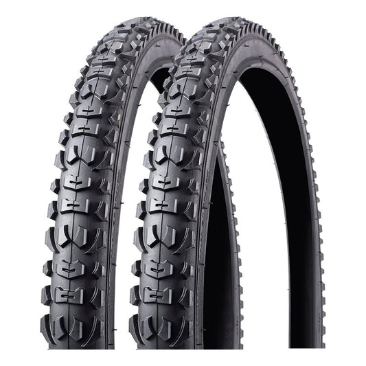 Pack 2 Neumaticos Bicicleta Aro 24 X 2.125 Buffalo Rocky Mtb Negro