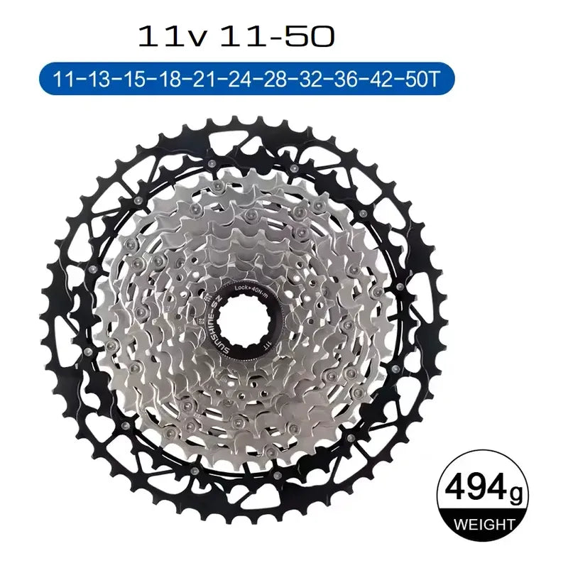 Piñon Cassette 11v 11-50 Ultra Light Para Nucleo Hg Shimano Black Silver 11 50