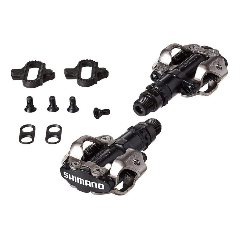 Pedales Anclaje Spd Shimano M520 Negro Con Calas Original Mi tienda-Repuesto-de-bicicleta