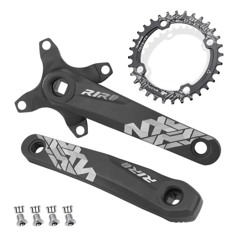 Volante Monoplato Eje Cuadrado Corona 32t 34t 36t Y Pernos Mi tienda-Repuesto-de-bicicleta