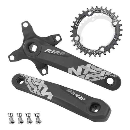Volante Monoplato Eje Cuadrado Corona 32t 34t 36t Y Pernos Mi tienda-Repuesto-de-bicicleta