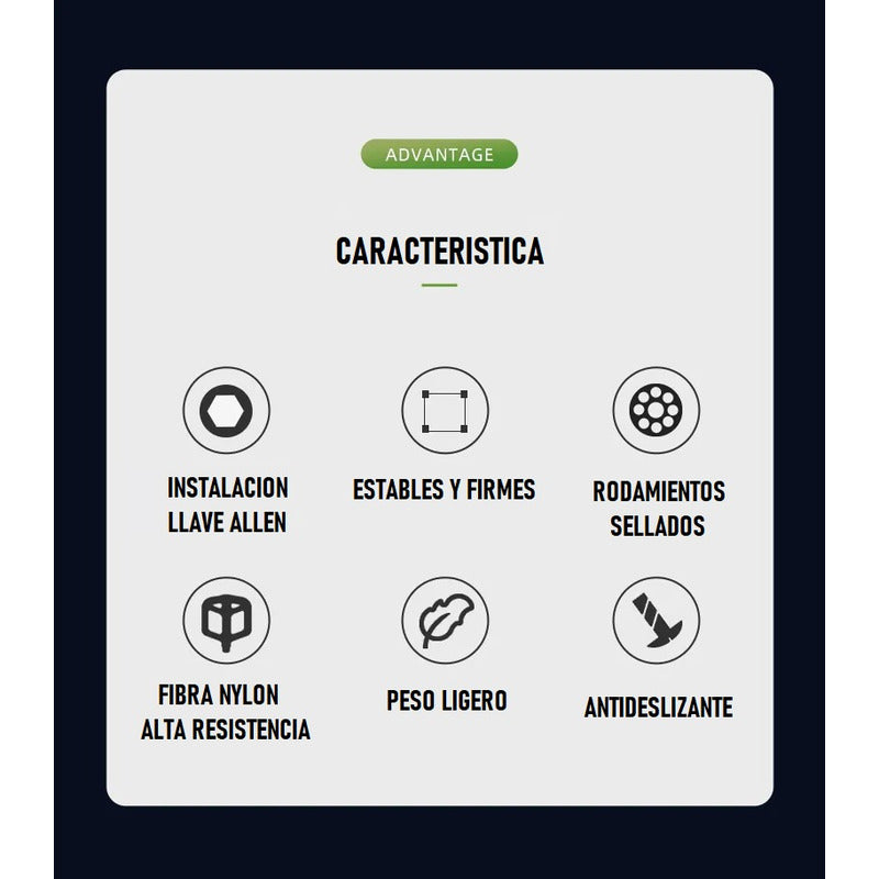 Pedales Bicicleta Plataforma Mtb Enduro Sellados C/ Pines Mi tienda-Repuesto-de-bicicleta