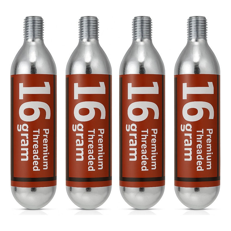 Pack 4 Cilindros Cartuchos Co2 16 Gramos C/ Rosca Ciclismo Mi tienda-Repuesto-de-bicicleta