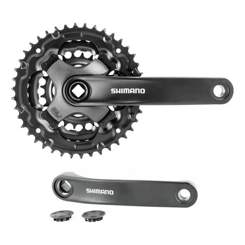 Volante Triple Plato Shimano Tourney 6/7/8 Velocidades Negro